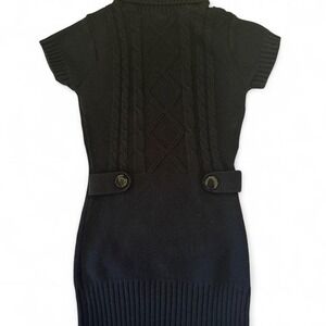 Vintage Y2K 2000s Poof Black knitted mini dress with buttons